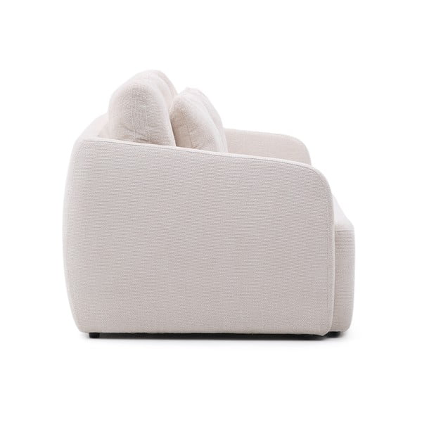 Kremno bela raztegljiva sedežna garnitura iz šenilje 225 cm Laira – Kave Home-image-3