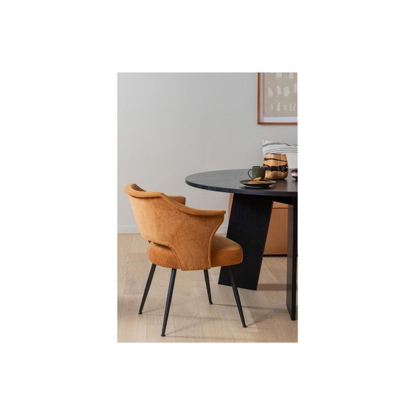 Oker rumeni žametni jedilni stoli v kompletu 2 ks Sits – Basiclabel -image-1