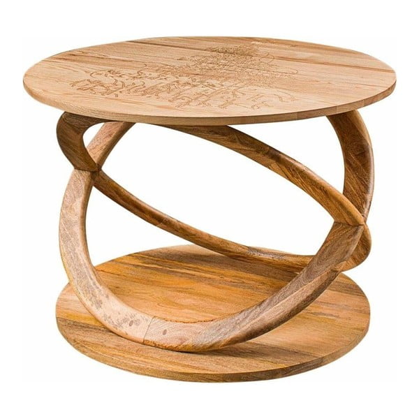 Kavna mizica iz mangovega lesa Støraa Clarksville, Ø 90 cm