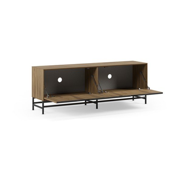 Črna/v naravni barvi TV omarica v hrastovem dekorju 150x61x35 cm Aiden – Marckeric-image-3