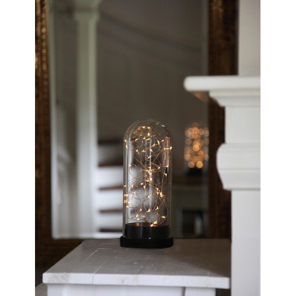 Črna LED svetlobna dekoracija Best Season Glass Dome, višina 25 cm-image-4