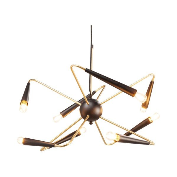 Črna stropna svetilka z zlatimi detajli Kare Design Harlekin-image-2