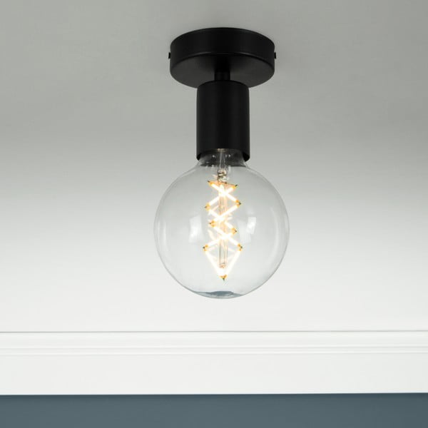 Črna stropna svetilka Bulb Attack Cero-image-1