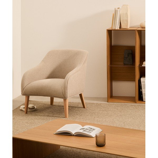 Bež fotelj Bobly – Kave Home-image-1