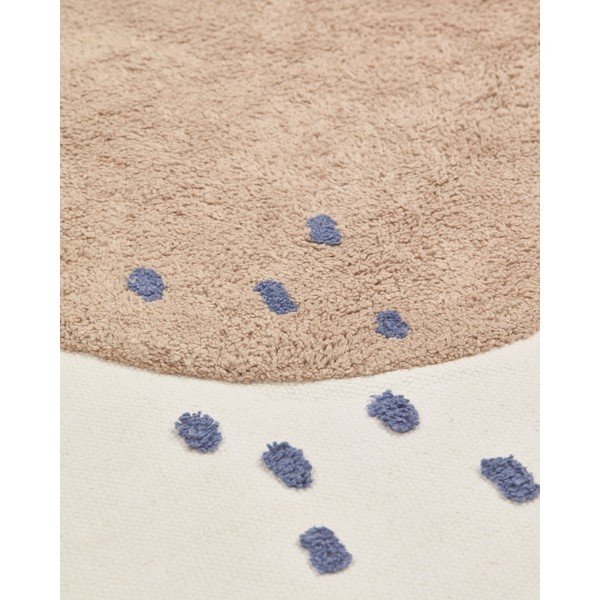 Slonokoščena bombažna otroška preproga ø120 cm Tamya – Kave Home-image-2