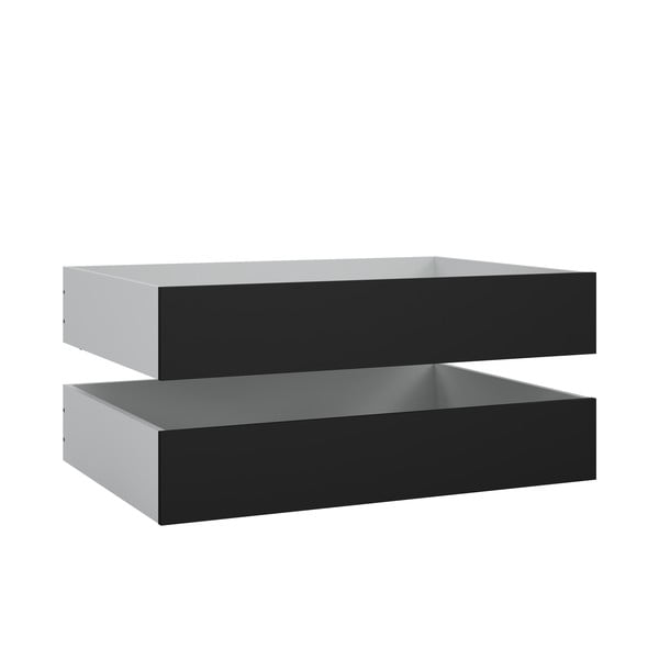 Črni predali za pod posteljo v kompletu 2 ks 90x190/140x190 cm Naia – Tvilum