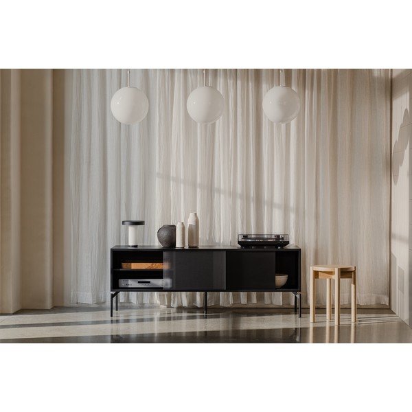 Črna TV omarica 160x60x42 cm Met – noo.ma-image-1