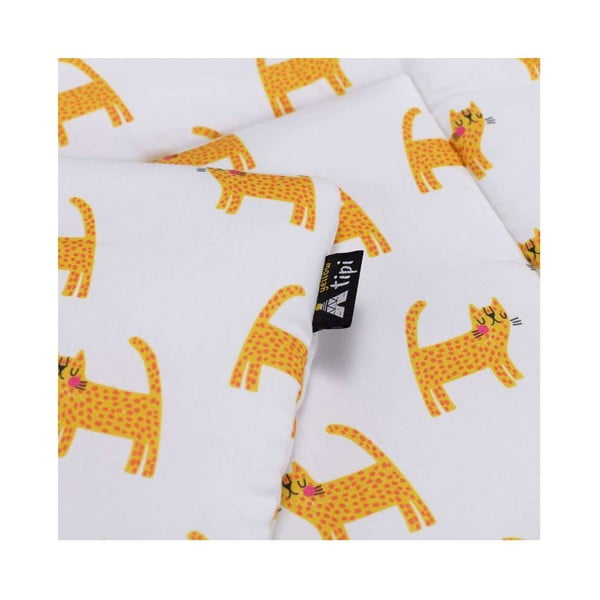 Bel/oranžen komplet za zibelko Sweet Dreams – Yellow Tipi-image-3