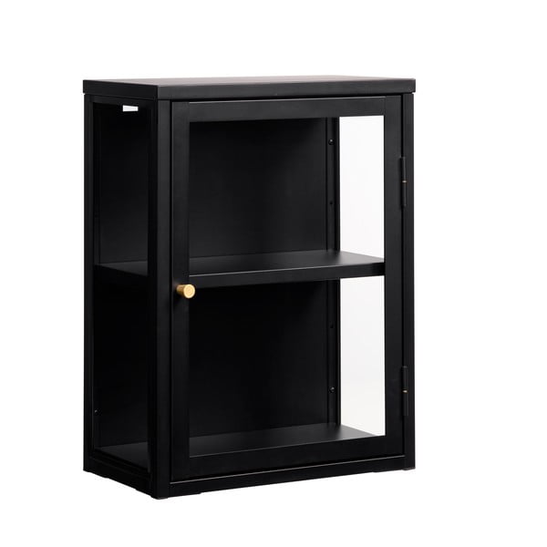 Črna kovinska stenska vitrina 45x60 cm Carmel – Unique Furniture-image-2