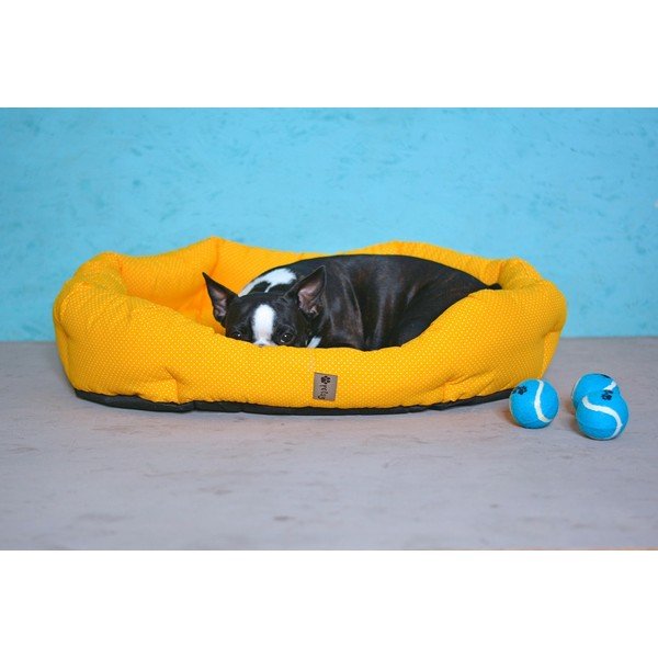 Rumena bombažna postelja 75x60 cm Sunny - Petsy-image-3