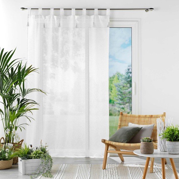 Bela prosojna zavesa 140x240 cm Dalila – douceur d'intérieur-image-2