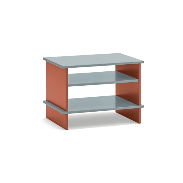 Opečnato oranžna/siva nočna omarica s policami Inari – Teulat