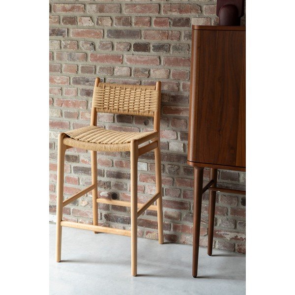 Barski stol iz masivne bukve v svetli naravni barvi (višina sedeža 67,5 cm) Cecile – Dutchbone-image-1
