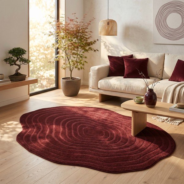 Bordo rdeča preproga 160x230 cm Pebble – ESTE-image-1