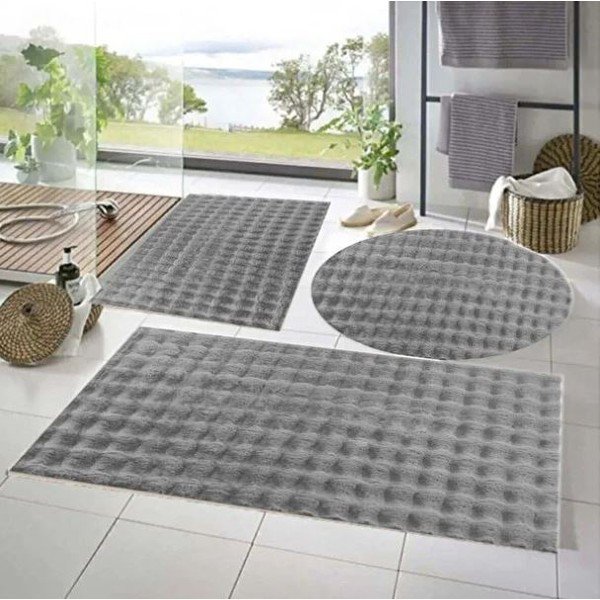 Sive kopalniške preproge v kompletu 3 ks 60x100 cm Powder – Mila Home