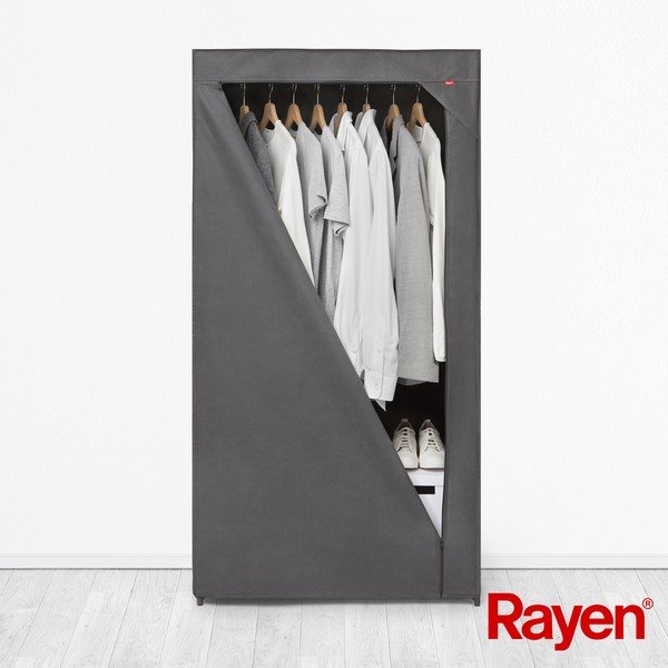 Siva tekstilna garderobna omara 79x155 cm – Rayen-image-4