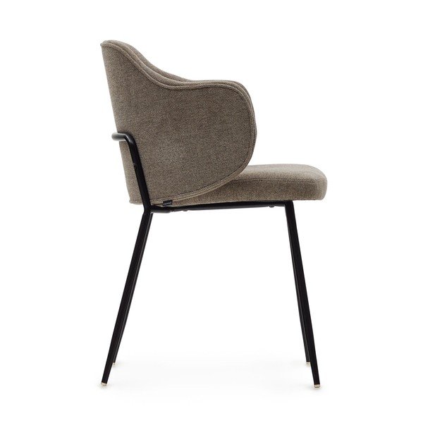 Rjavi oblazinjeni jedilni stoli v kompletu 2 ks Yunia – Kave Home-image-4