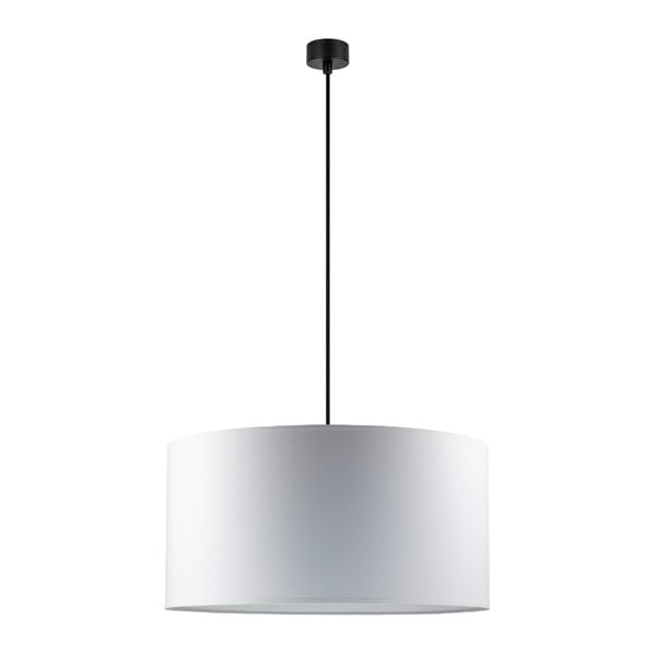 Bela stropna svetilka s črnim kablom Sotto Luce Mika, ⌀ 50 cm