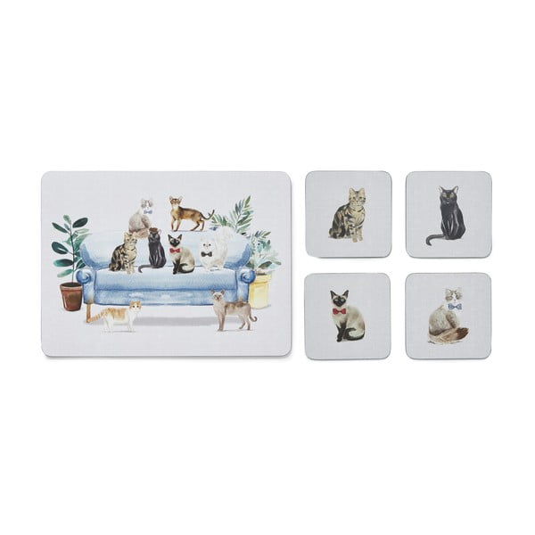Pogrinjki in podstavki v kompletu 8 ks Curious Cats – Cooksmart ®-image-3