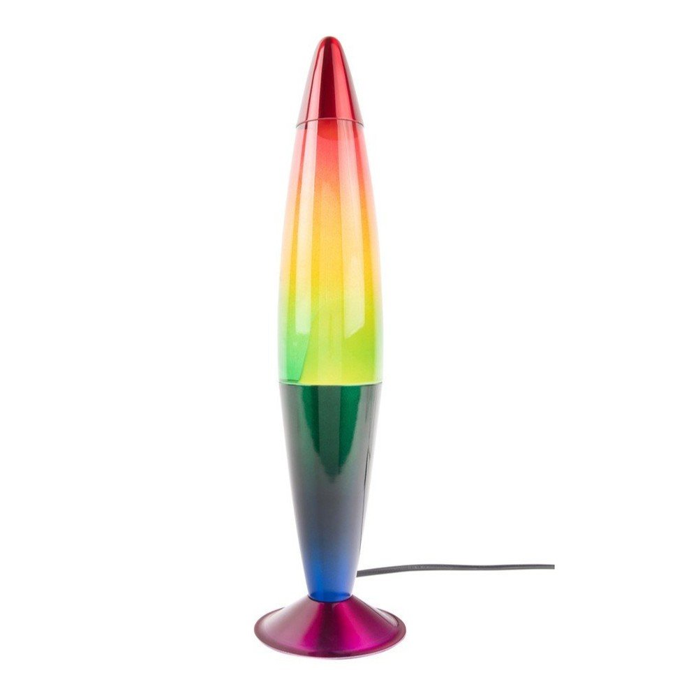 Zelena steklena lava svetilka (višina 41,5 cm) Rainbow Rocket Lava