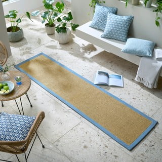 Svetlo modra in svetlo rjava notranja in zunanja preproga 60x230 cm Sisal Look – Flair Rugs