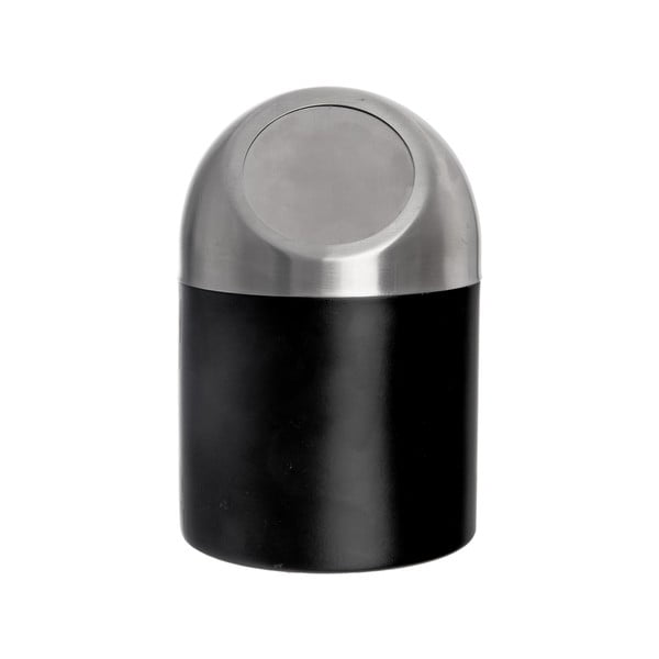 Črn koš za smeti iz nerjavečega jekla 1,2 l BLACK – Orion-image-3