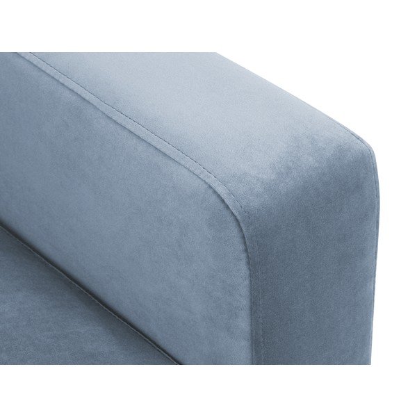 Svetlo moder žametna zofa Kooko Home Harmony, 220 cm-image-1