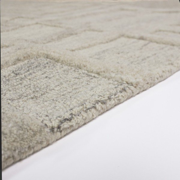 Sivo-bež ročno tkana volnena preproga 160x230 cm Elva  – Flair Rugs-image-3