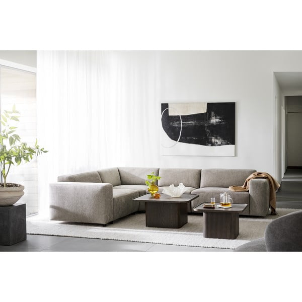 Temno rjava mizica v hrastovem dekorju ø 60 cm Sullivan – Rowico-image-4