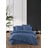 Modra podaljšana posteljnina za zakonsko posteljo iz damasta z rjuho 4-delna 200x220 cm – Mila Home