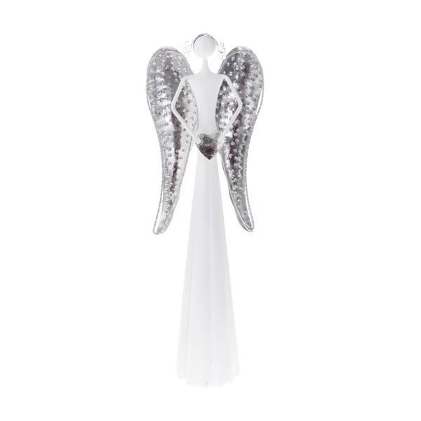 Kovinski kipec angela z LED lučko Dakls, višina 49 cm