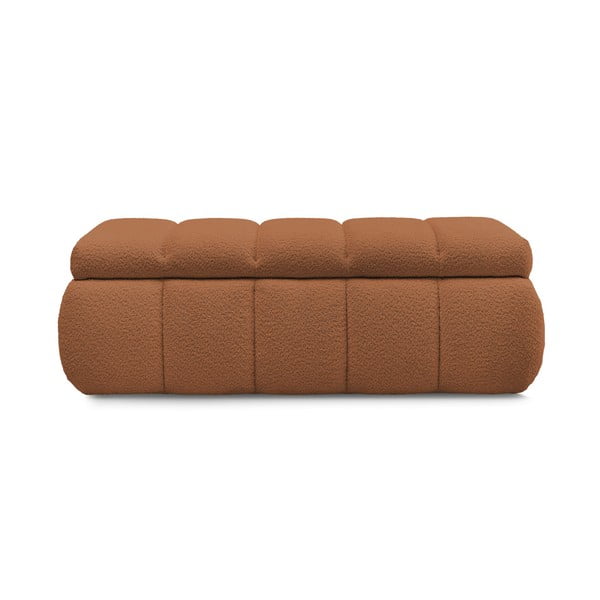 Oranžna klop iz tkanine bouclé – Bobochic Paris