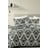 Črna/bež 4-delna podaljšana posteljnina za zakonsko posteljo iz renforce bombaža z rjuho 200x220 cm Damask – Mila Home
