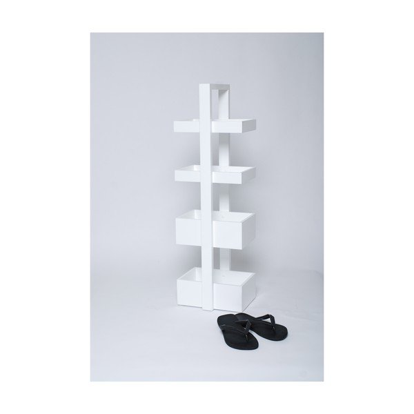 Bela polica iz hrastovega lesa Wireworks Caddy-image-2