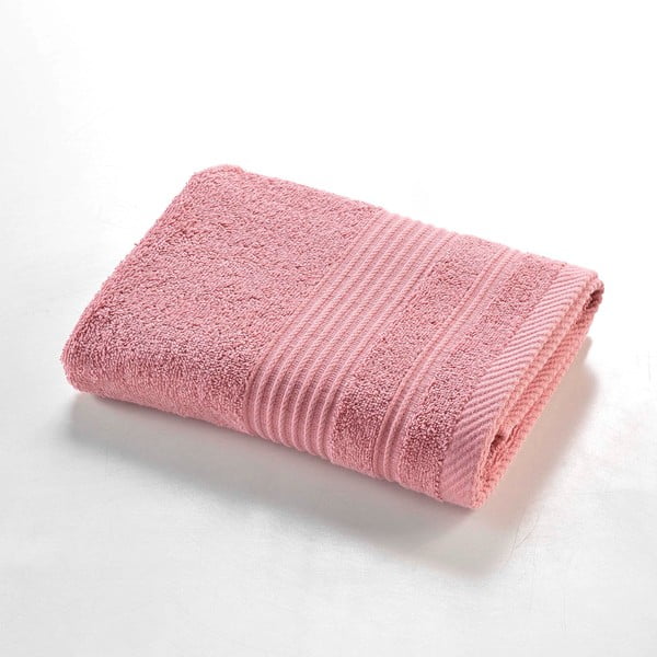 Rožnata bombažna brisača iz frotirja 50x90 cm Tendresse – douceur d'intérieur
