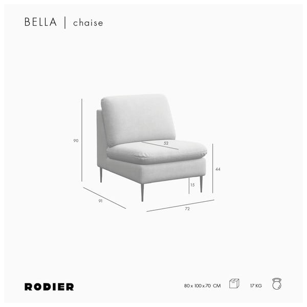 Rožnat fotelj Belle – Rodier-image-4