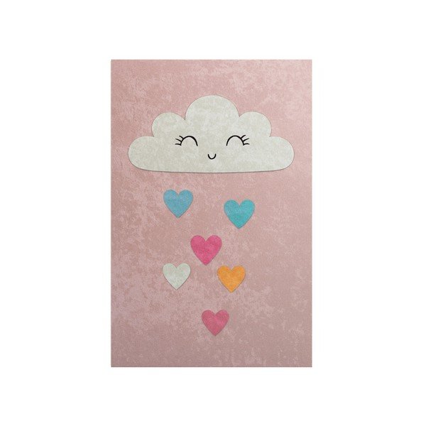 Rožnata pralna otroška preproga 140x190 cm Clouds – Mila Home