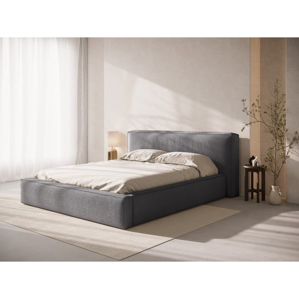 Temno sivo oblazinjeno vzglavje 249x100 cm Olivia – Micadoni -image-1