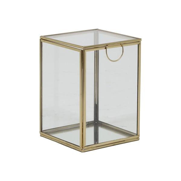 Dekorativna steklena škatla za shranjevanje v zlati barvi Mirina – Light & Living