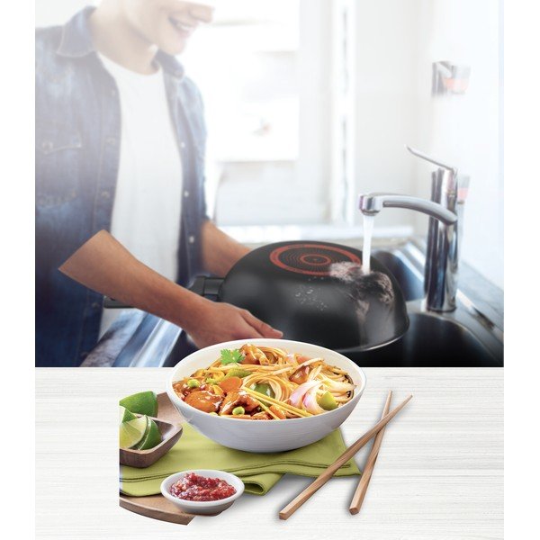 Vok ponev z neprijemljivo površino ø 28 cm Simply Clean Red B5671953 – Tefal-image-1