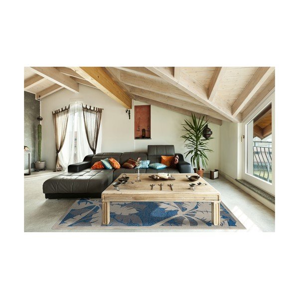 Modro-siva zunanja preproga Floorita Palms, 160 x 230 cm-image-3