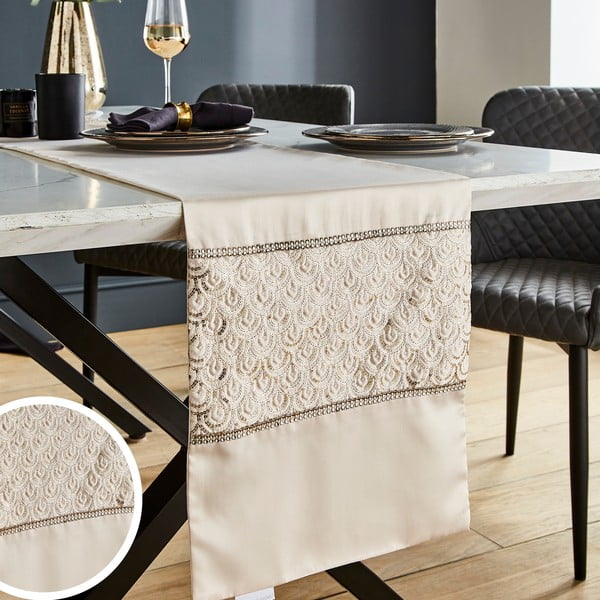 Namizni tekač iz mikrosatena 32x220 cm Deco Sequin – Catherine Lansfield-image-4