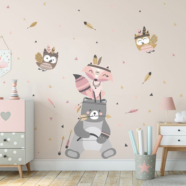 Otroške stenske nalepke Ambiance Bear Indian Sweet-image-1