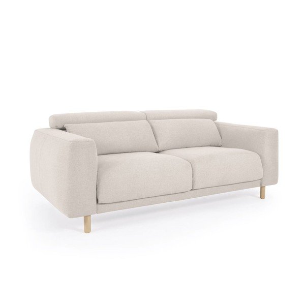 Kremno bela sedežna garnitura 215 cm Singa – Kave Home