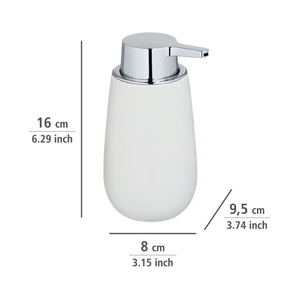 Bel keramični dozirnik za milo Wenko Badi-image-4