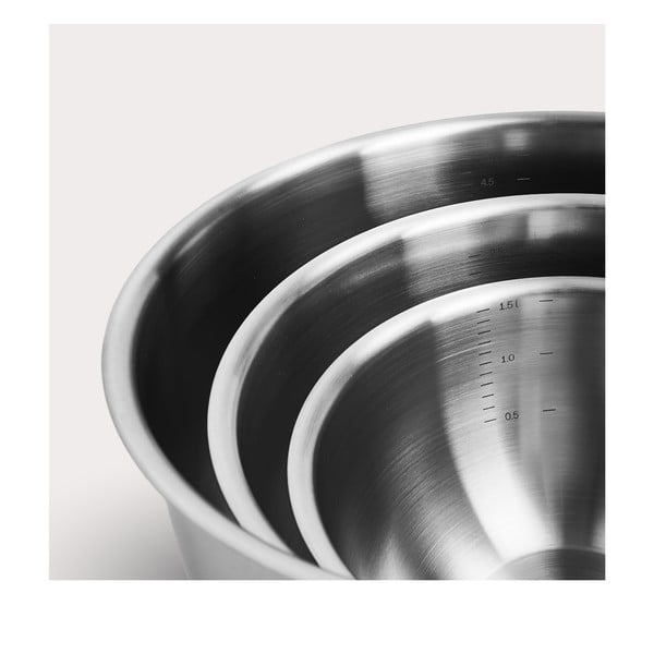 Sklede iz nerjavečega jekla v srebrni barvi v kompletu 3 ks ø 24 cm Lucca 3.0 – FABINI-image-1