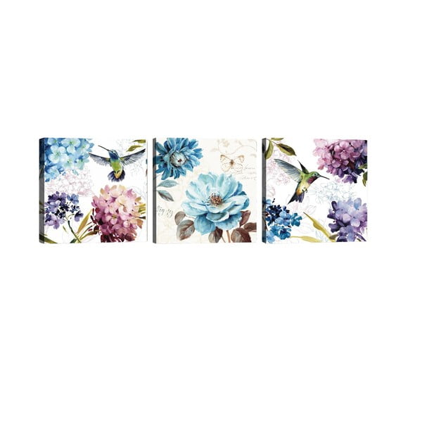 Komplet 3 slik Tablo Center Hummingbird