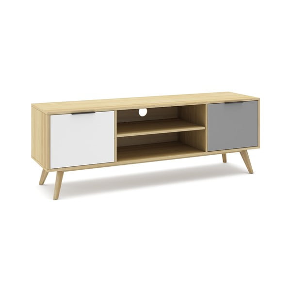 TV omarica iz masivnega bora v naravni barvi 140x53 cm Elfa – Marckeric-image-2