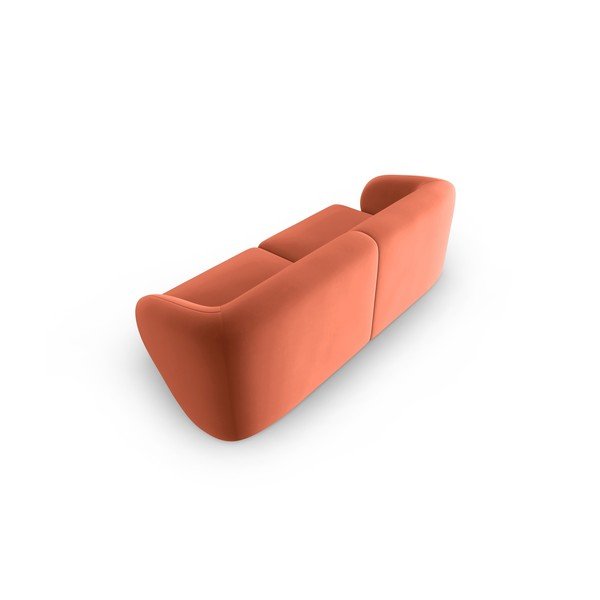 Rožnata žametna sedežna garnitura 188 cm Paolo – Milo Casa-image-3
