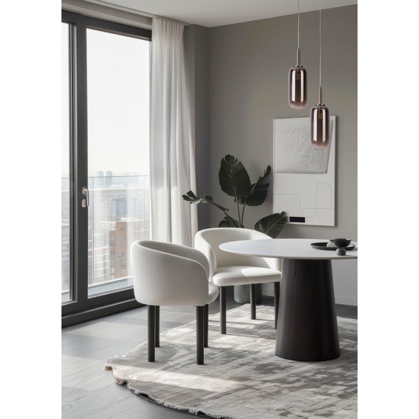 Antracitno siva LED viseča svetilka s steklenim senčilom ø 13 cm Fiuggi – Candellux Lighting-image-1